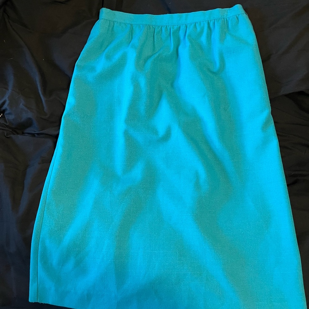 Women's Teal A-Line Skirt Spring Easter Formal Cottagecore